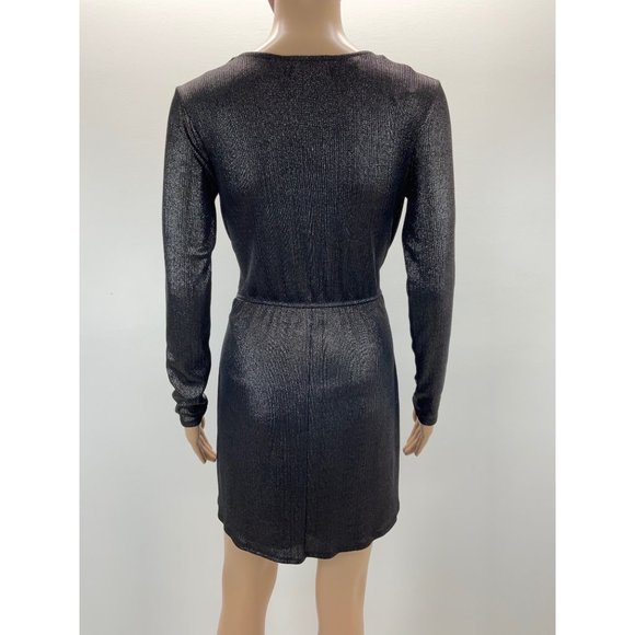 - ALTARD’S STATE METALLIC BLACK MINI DRESS - Picture 2 of 6